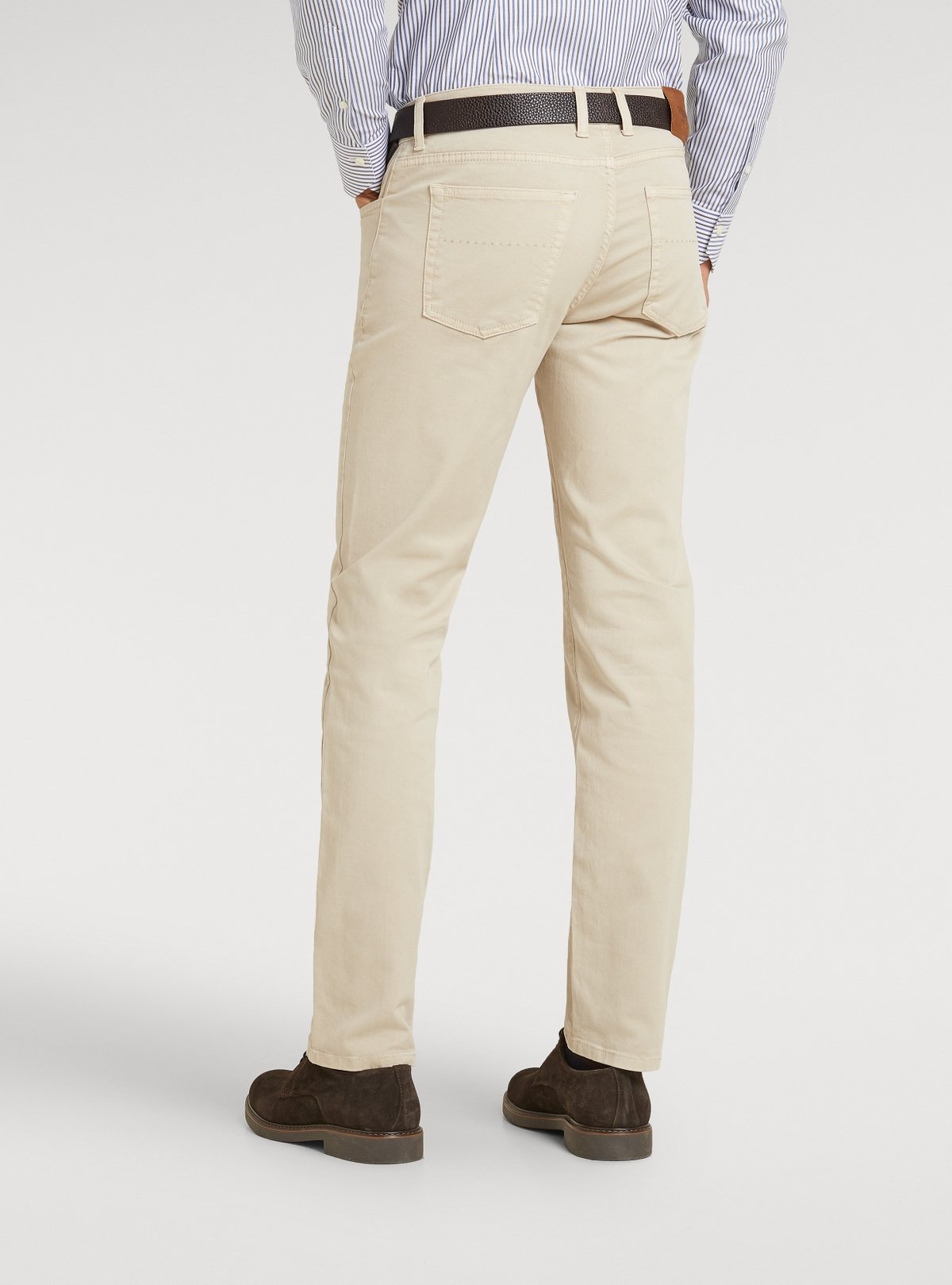 Pantalone 5 tasche in gabardine di cotone-2
