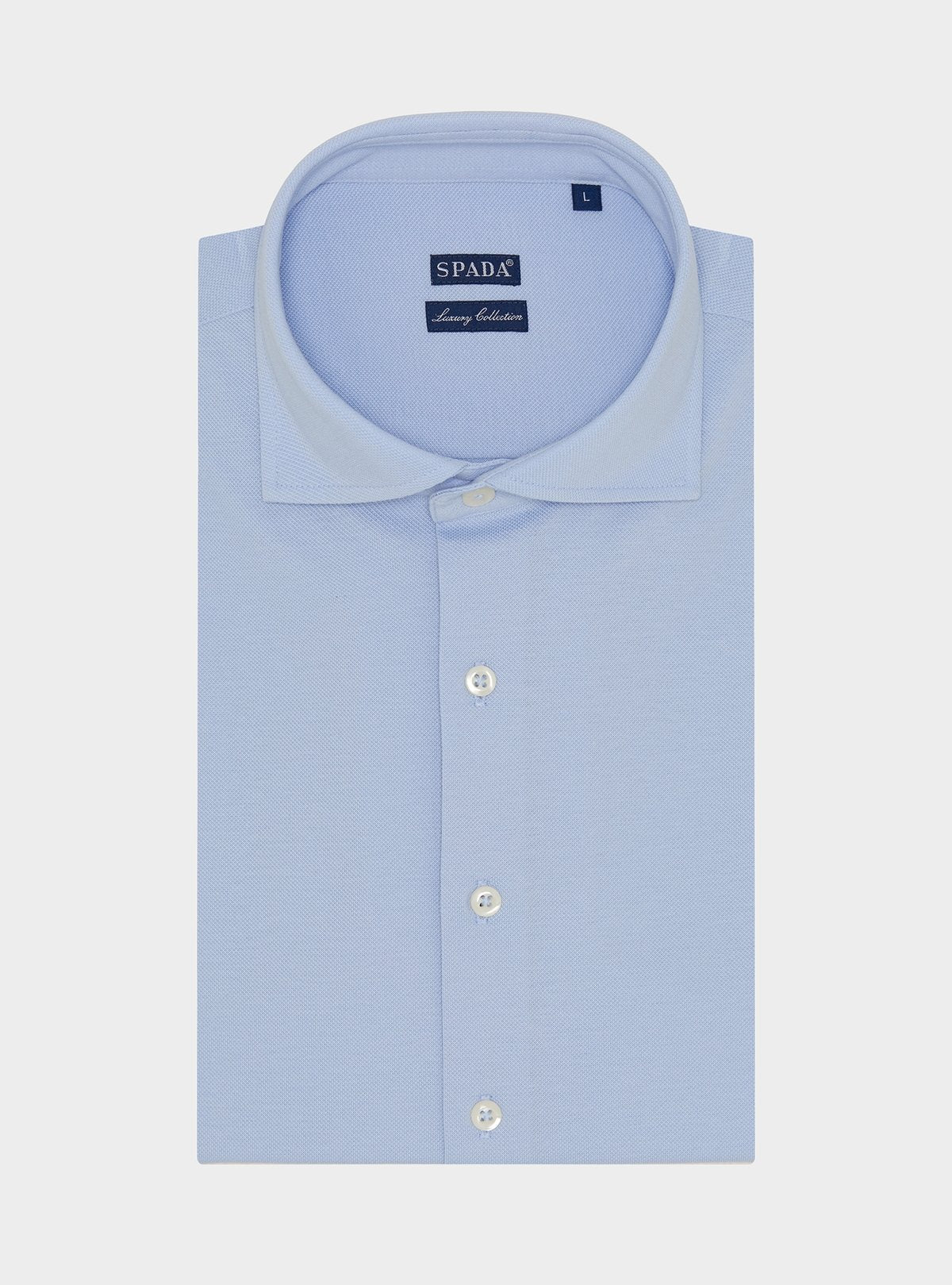 Polo camicia in cotone piquet-1