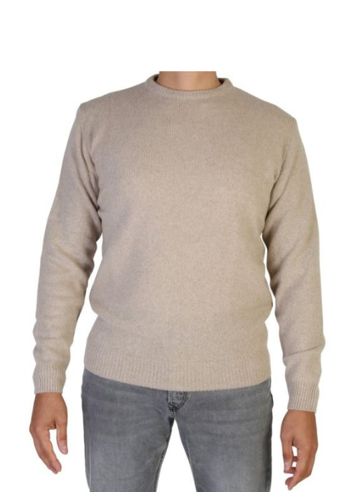 Men's Crew Neck Sweater Regenerated Cashmere Fineness 7-3