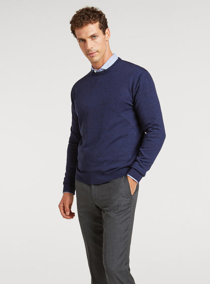 Maglia girocollo in pura lana merino-0