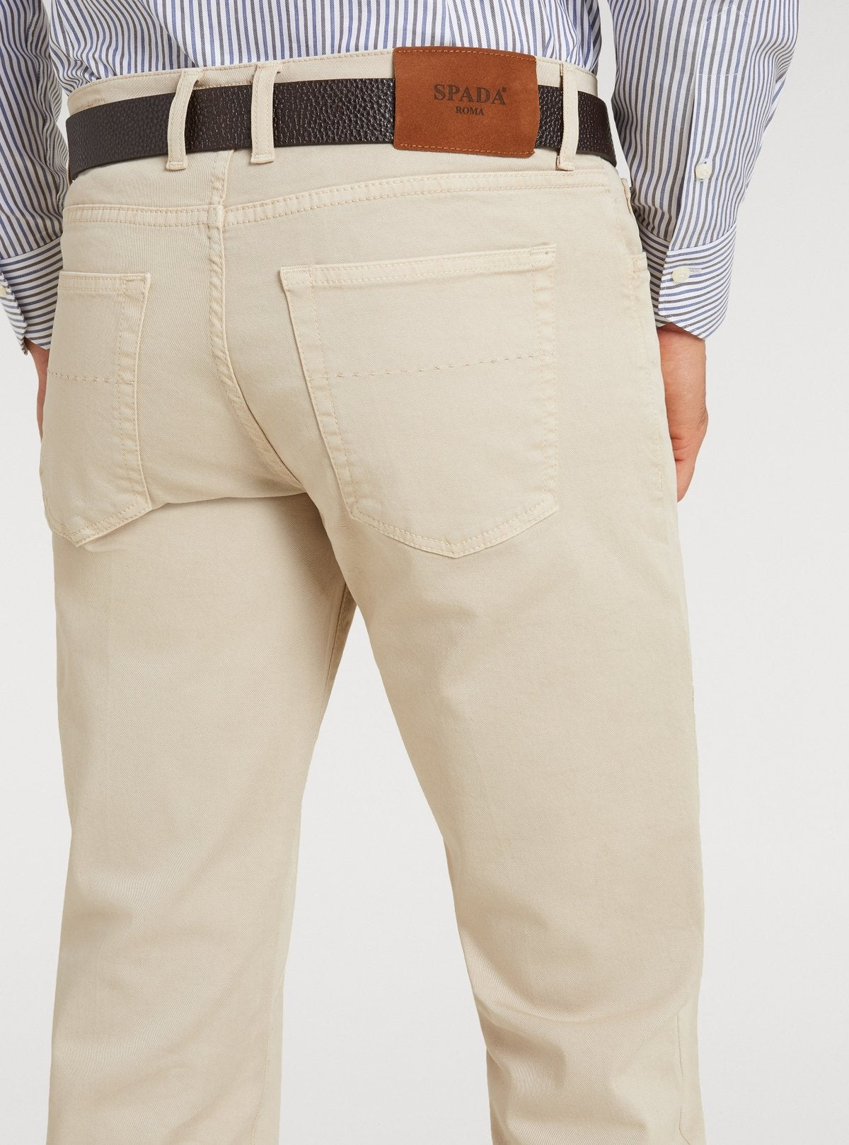 Pantalone 5 tasche in gabardine di cotone-3