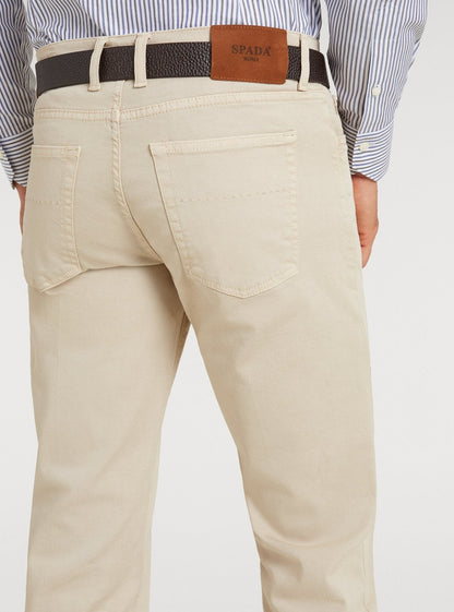 Pantalone 5 tasche in gabardine di cotone-3