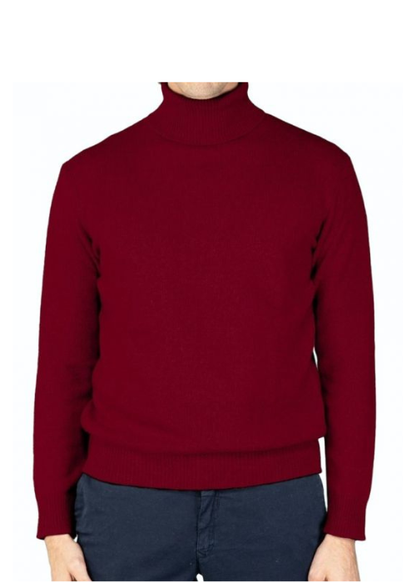Men's High Neck Sweater Regenerated Cashmere Fineness 7-1