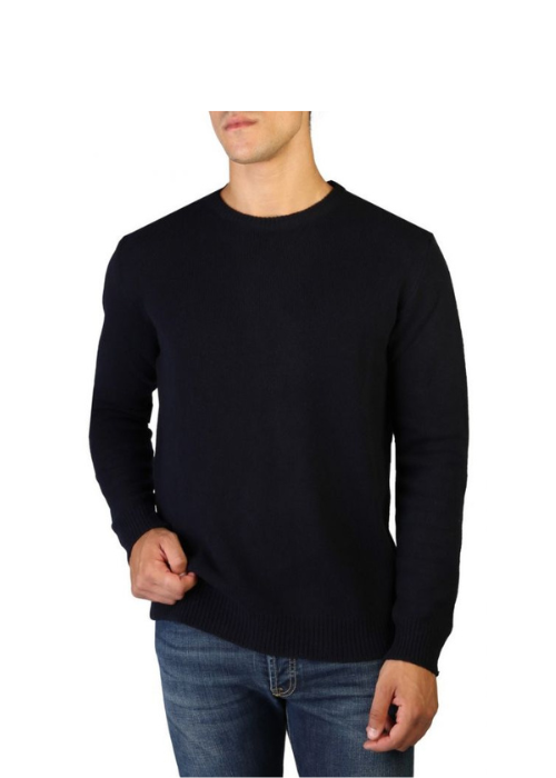 Men's Crew Neck Sweater Regenerated Cashmere Fineness 7-7