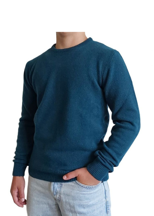 Men's Crew Neck Sweater Regenerated Cashmere Fineness 7-0