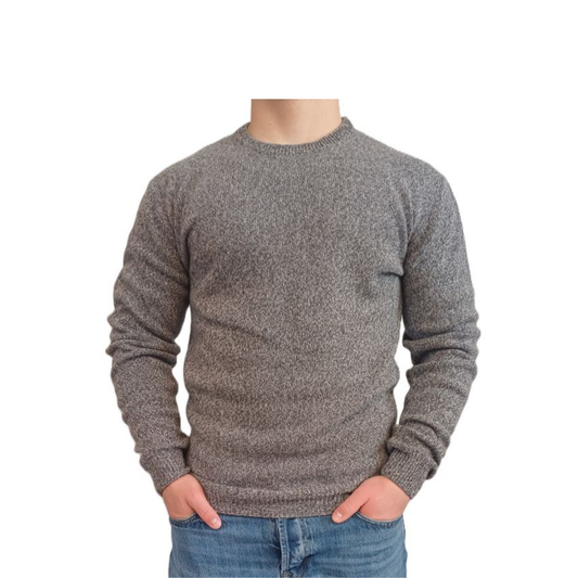 Men's Crew Neck Sweater Regenerated Cashmere Fineness 7-10