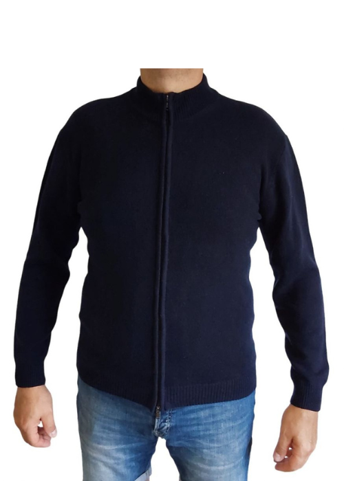Men's Zip Up Regenerated Cashmere Sweater